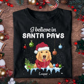 I Believe In Santa Paws Personalized Dog T-shirt TS-NN425